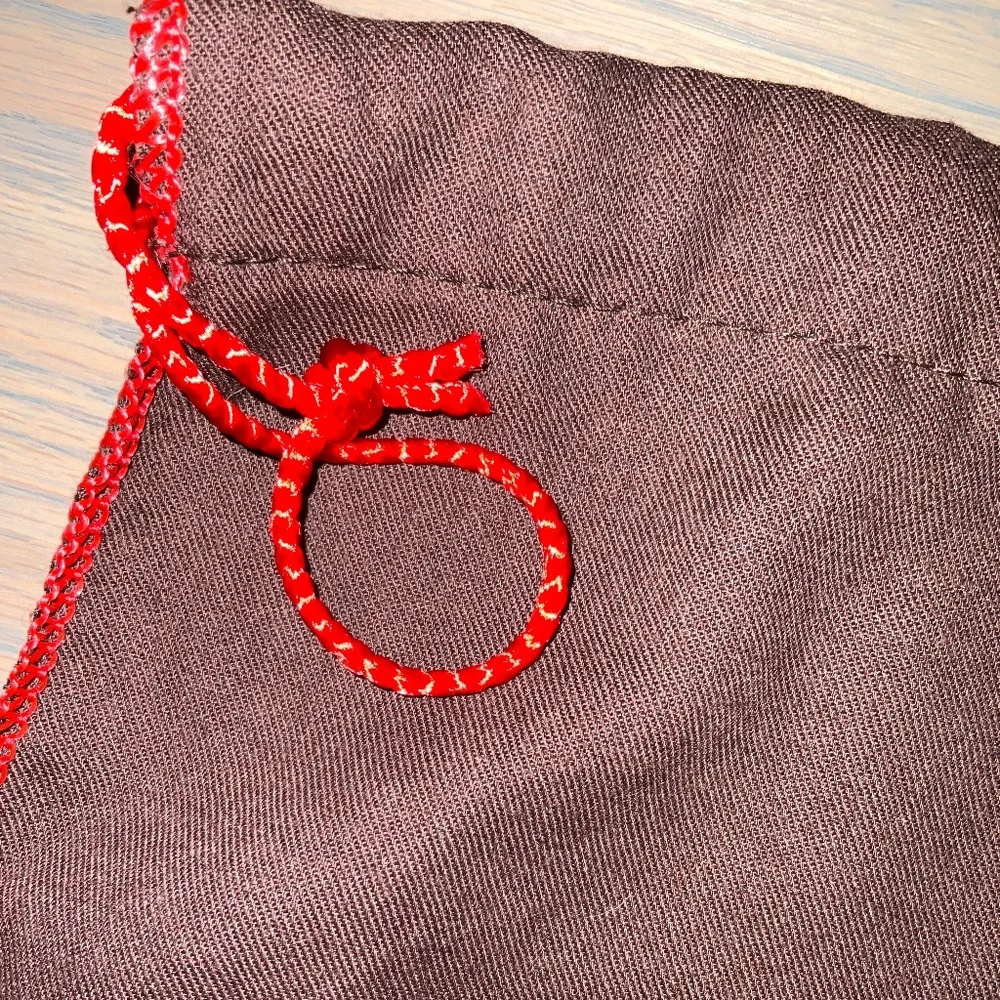 Authentic Coach Dust Bag.  15” H X 19”W.  V. Good!!  Brown w/Red draw string. - Picture 3 of 5